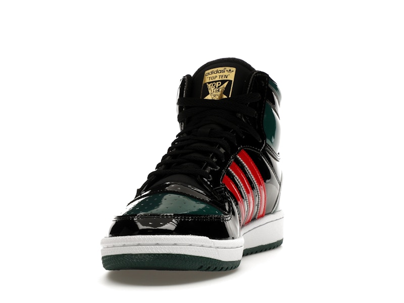 adidas Top Ten Black Green Red Patent