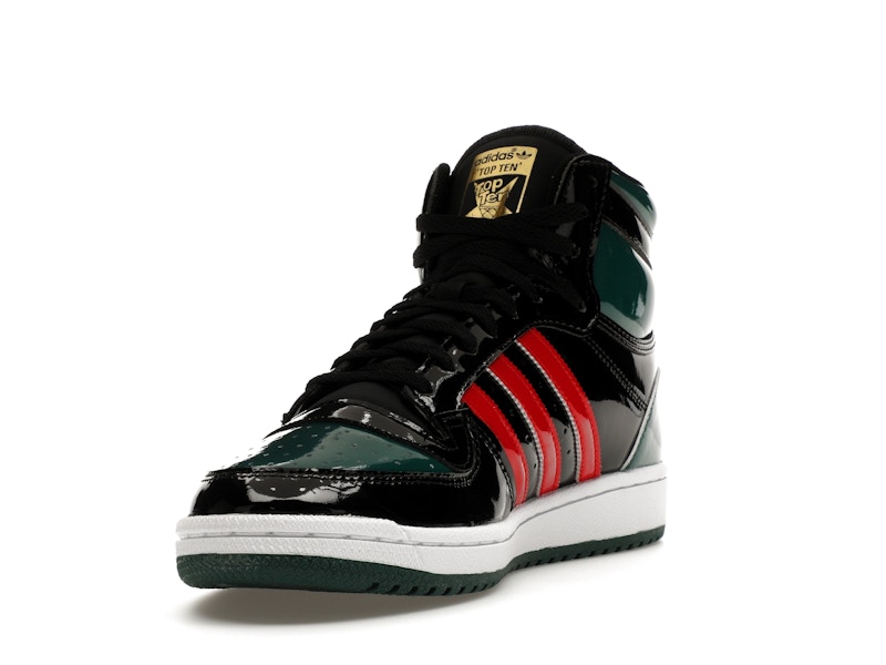 adidas Top Ten Black Green Red Patent