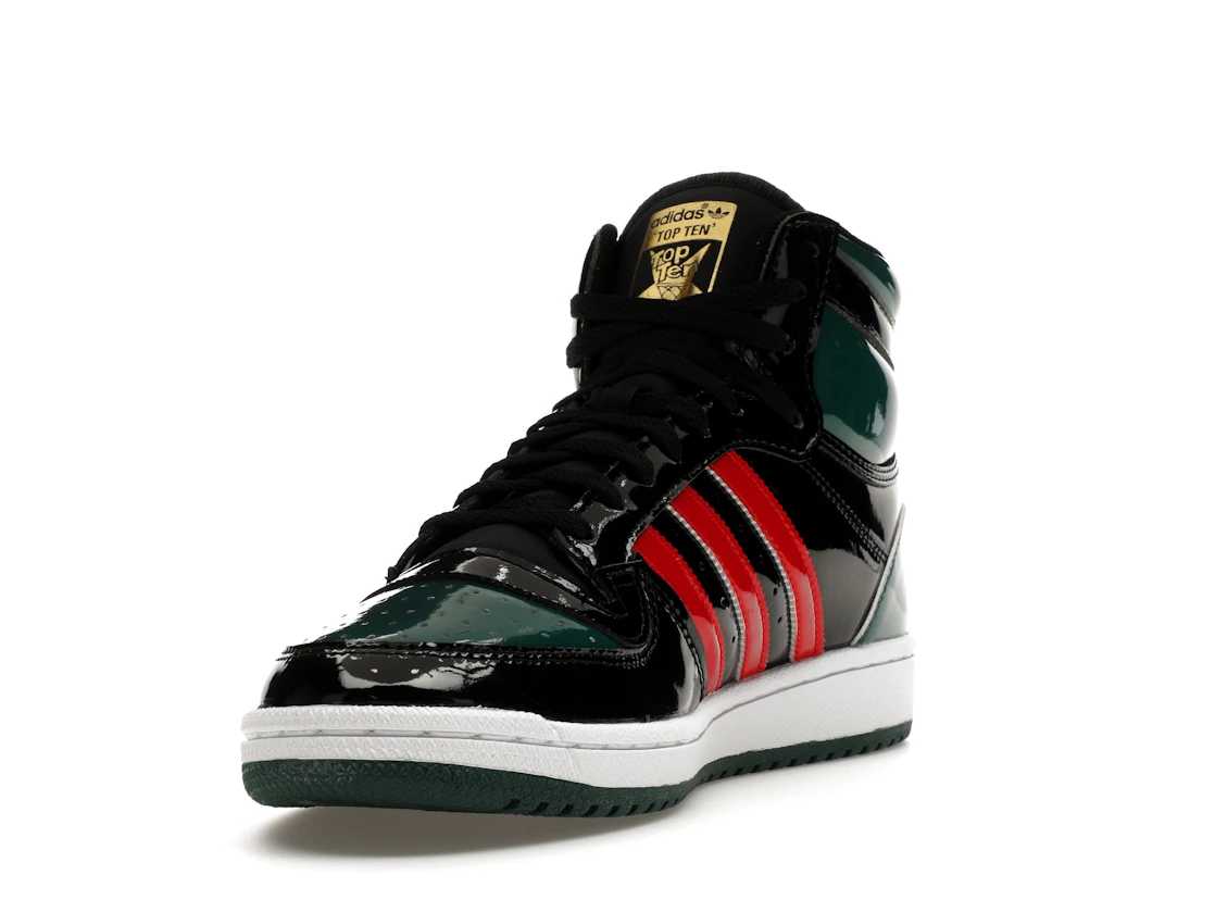 adidas Top Ten Black Green Red Patent