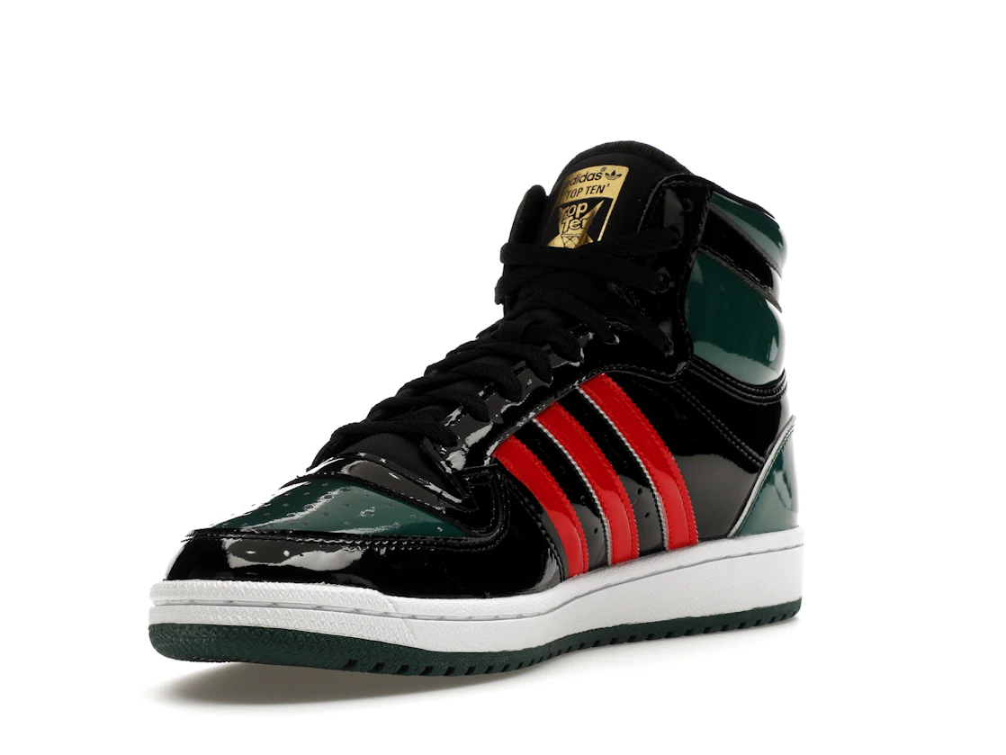 adidas Top Ten Black Green Red Patent