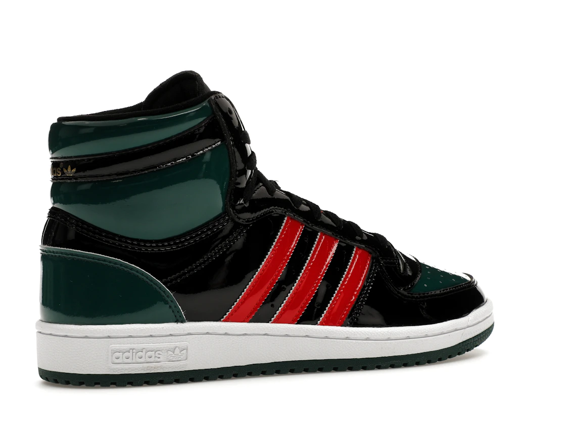 adidas Top Ten Black Green Red Patent
