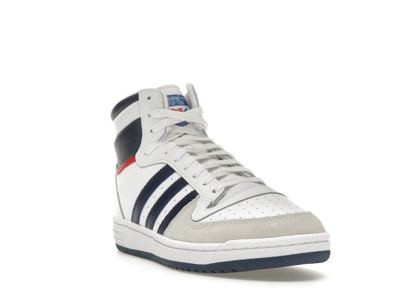 adidas Top Ten Hi White Navy Red