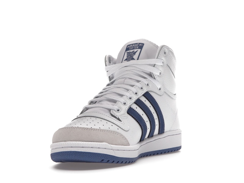 adidas Top Ten White Crew Blue