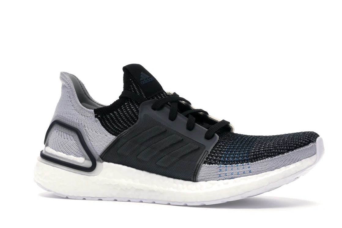 adidas Ultra Boost 19 Core Black Grey Six Shock Cyan
