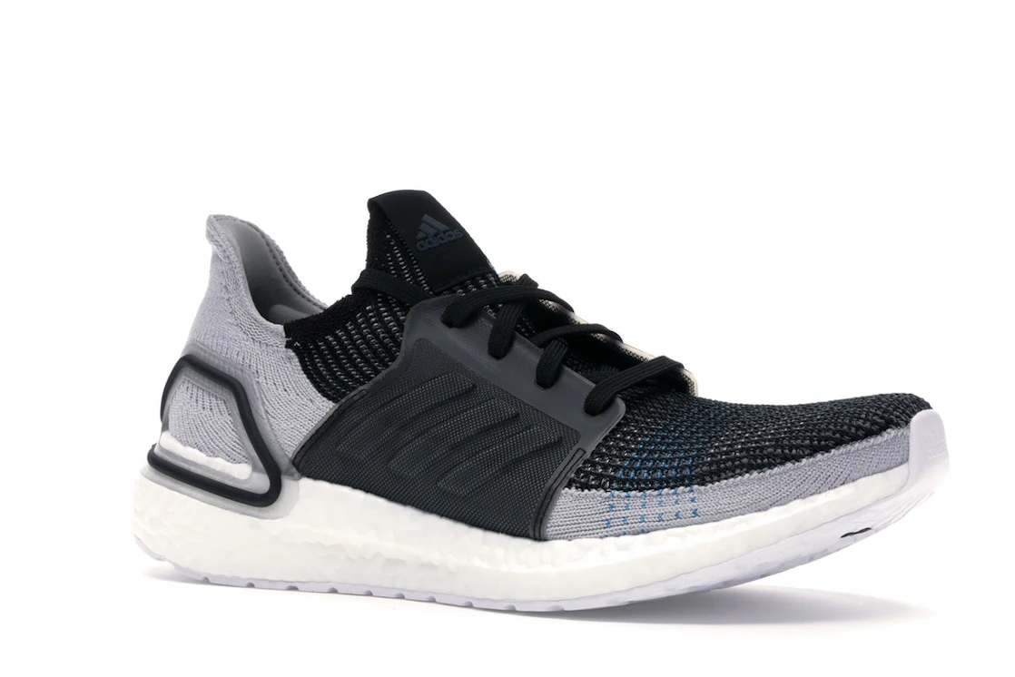 adidas Ultra Boost 19 Core Black Grey Six Shock Cyan