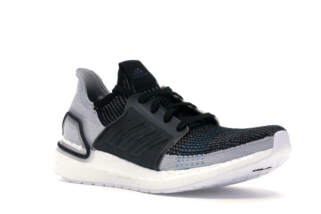 adidas Ultra Boost 19 Core Black Grey Six Shock Cyan