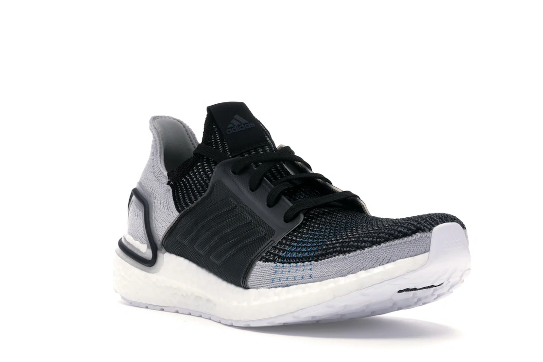 adidas Ultra Boost 19 Core Black Grey Six Shock Cyan