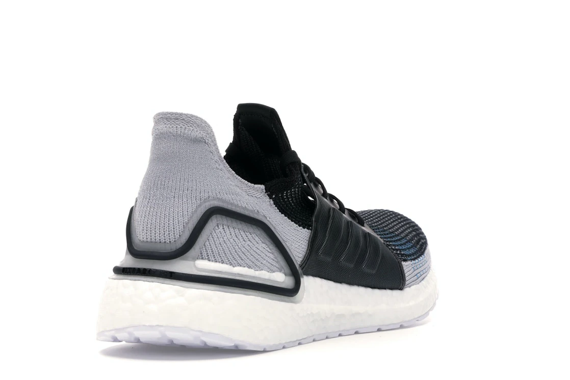 adidas Ultra Boost 19 Core Black Grey Six Shock Cyan