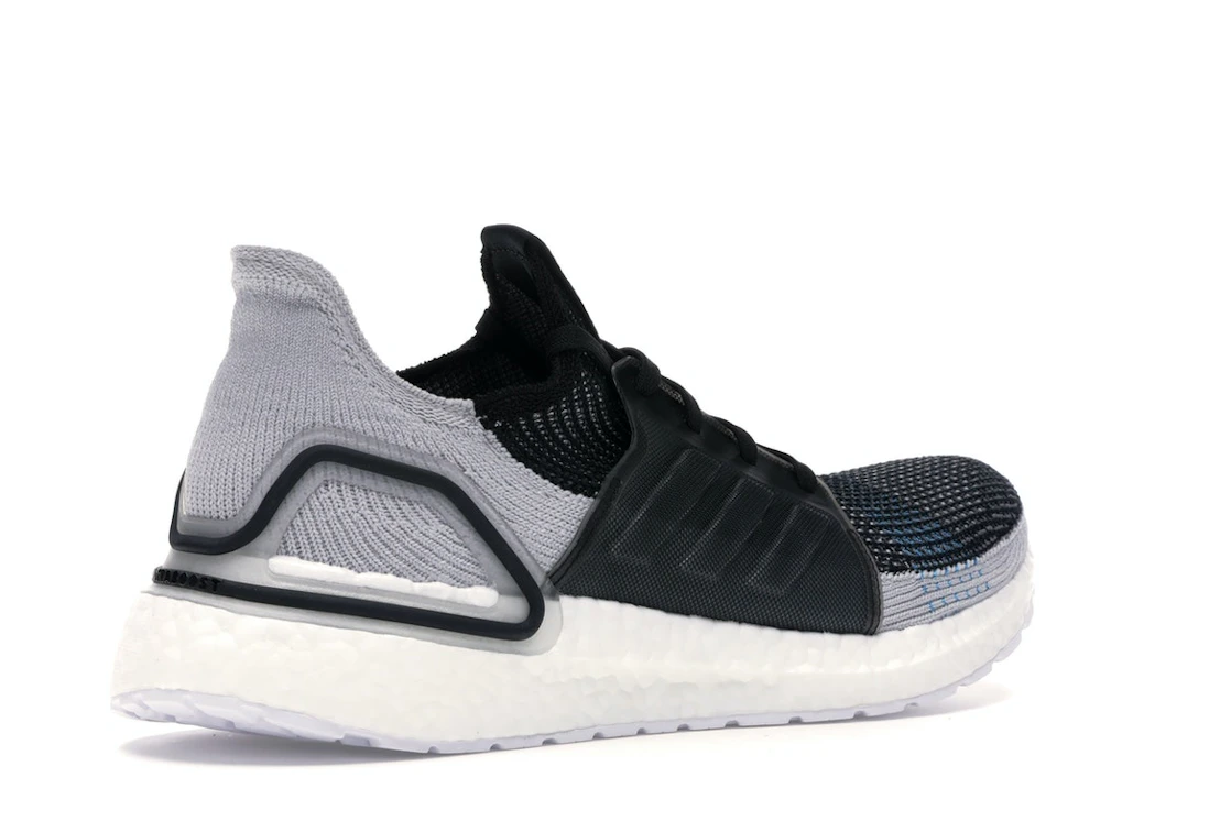 adidas Ultra Boost 19 Core Black Grey Six Shock Cyan