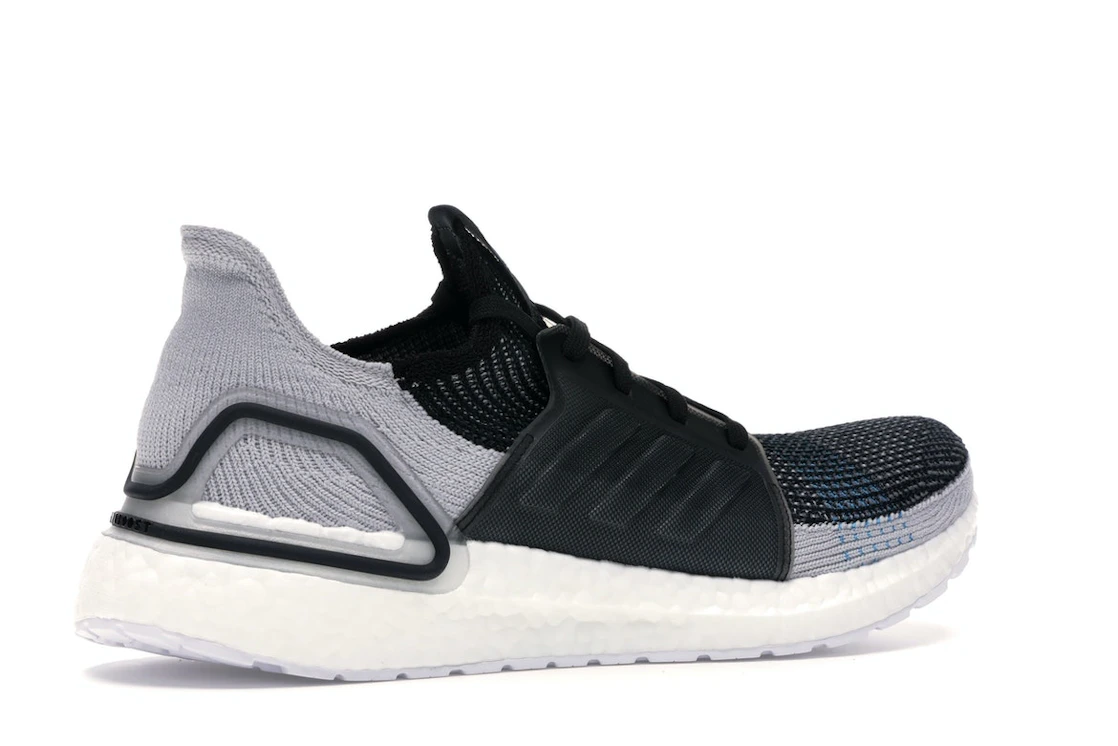 adidas Ultra Boost 19 Core Black Grey Six Shock Cyan