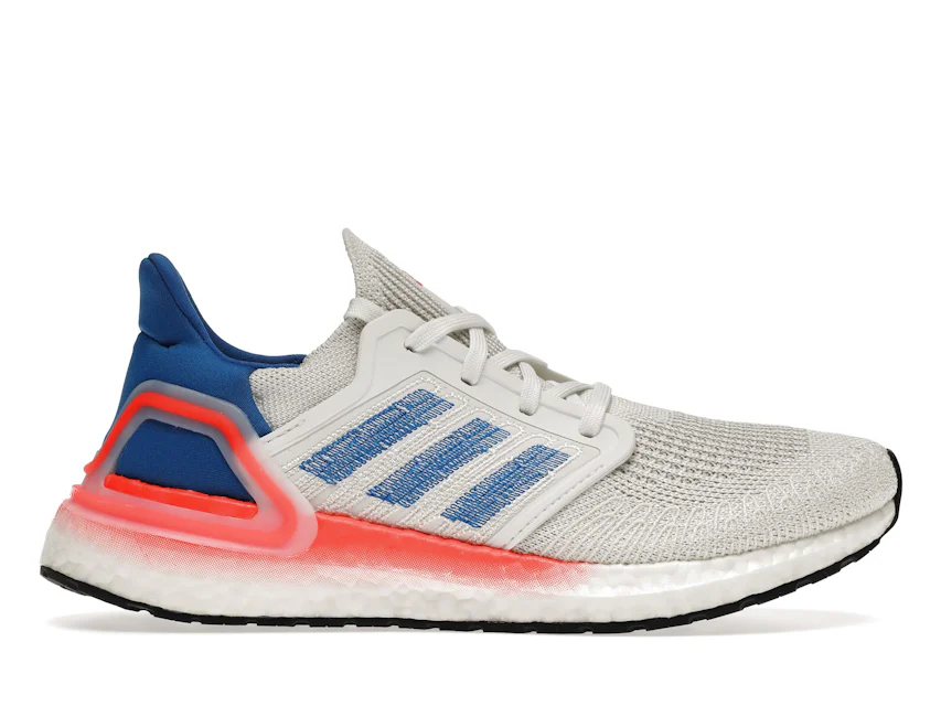 adidas Ultra Boost 20 White Glory Blue Solar Red 0