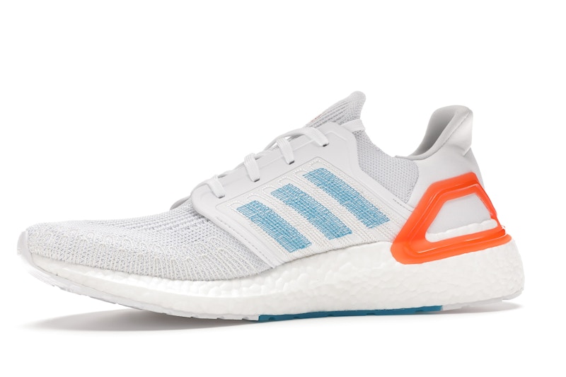 Adidas ultra boost 20 white sharp blue true orange clearance