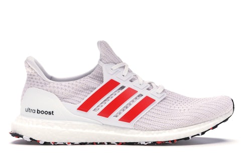 adidas Ultra Boost Cloud White Active Red Men's DB3199 US