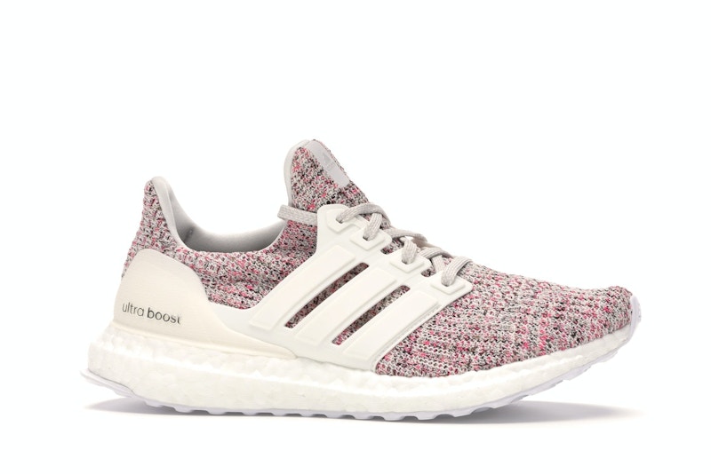 Adidas boost pink and white clearance