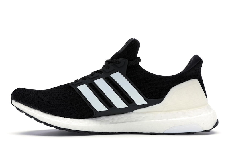 Black ultra boost white stripes clearance