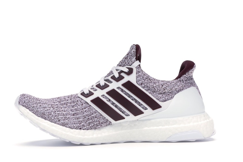 Adidas ultra boost white and maroon clearance