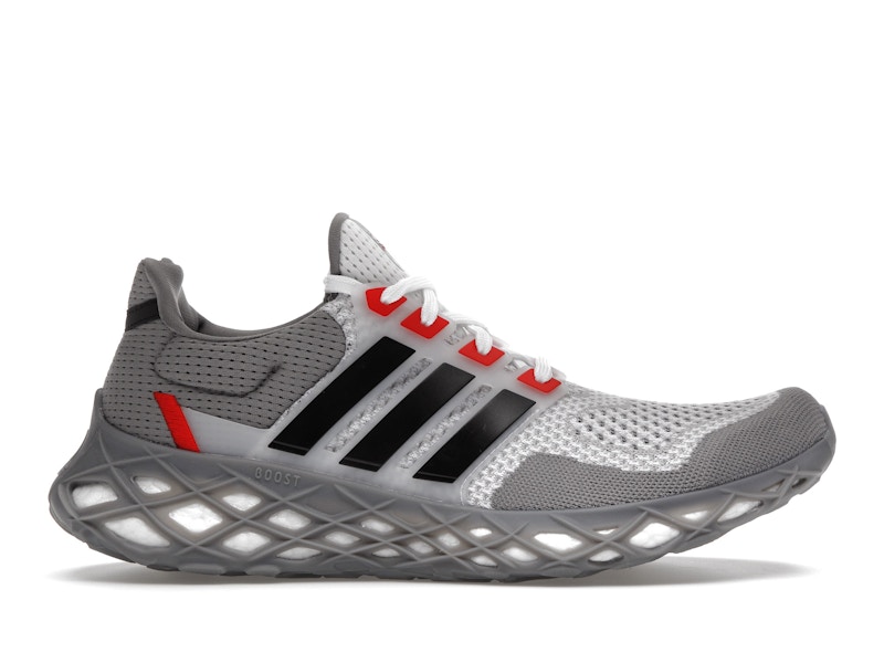 adidas Ultra Boost Web DNA Grey Vivid Red Men s GZ1592 US