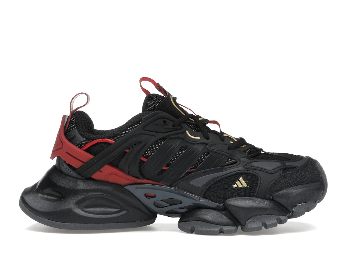 adidas XLG Runner Deluxe Black Gold Metallic Red