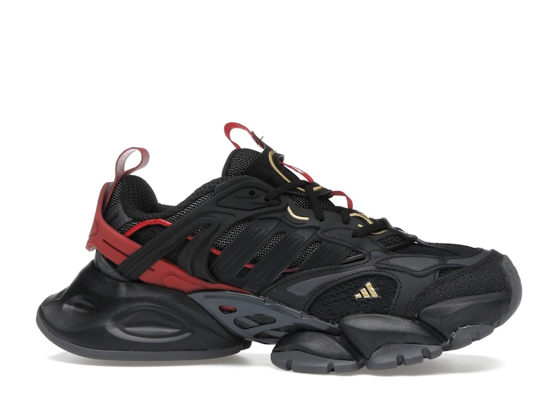 adidas XLG Runner Deluxe Black Gold Metallic Red