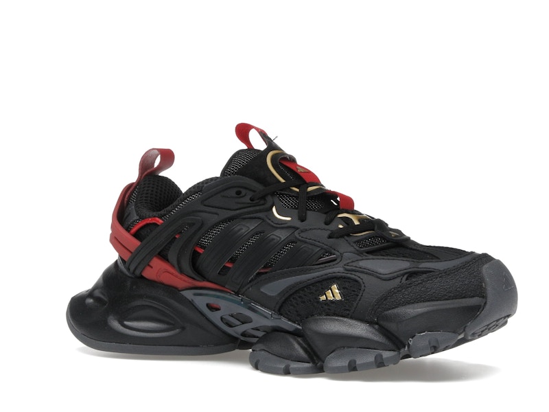 adidas XLG Runner Deluxe Black Gold Metallic Red