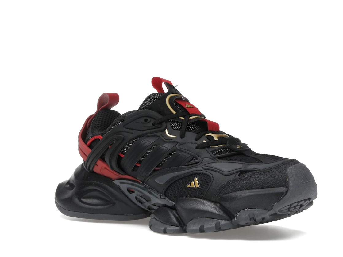 adidas XLG Runner Deluxe Black Gold Metallic Red