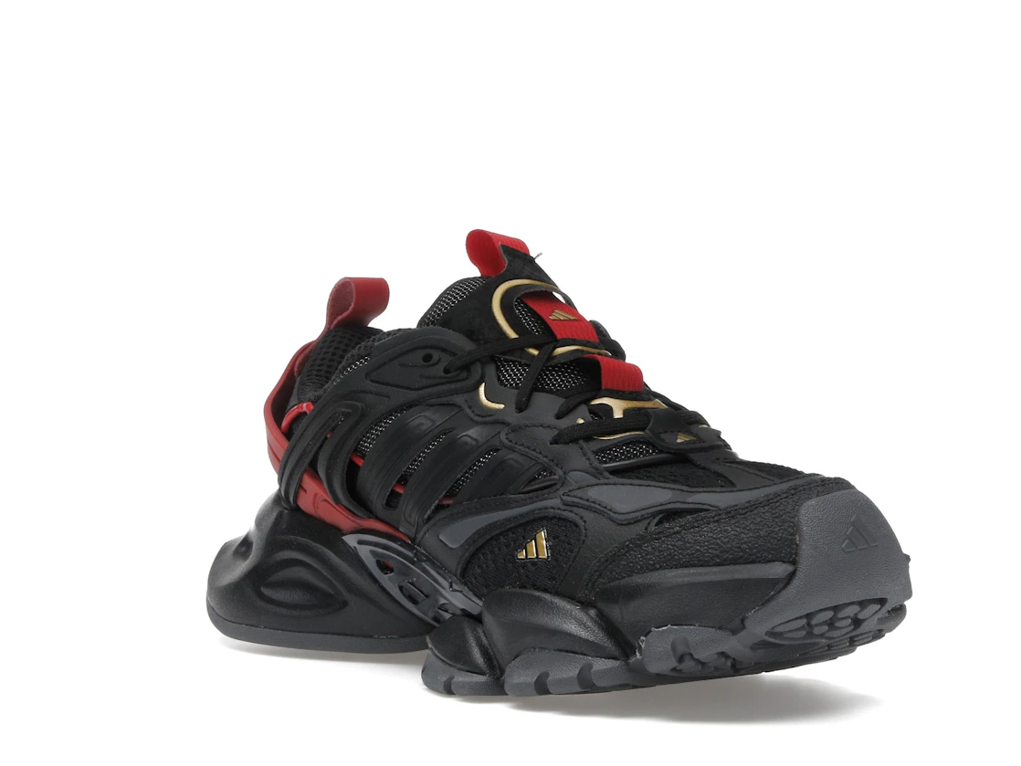 adidas XLG Runner Deluxe Black Gold Metallic Red