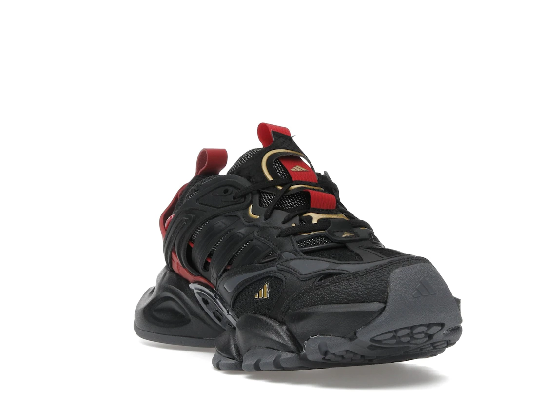 adidas XLG Runner Deluxe Black Gold Metallic Red