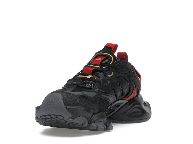 adidas XLG Runner Deluxe Black Gold Metallic Red