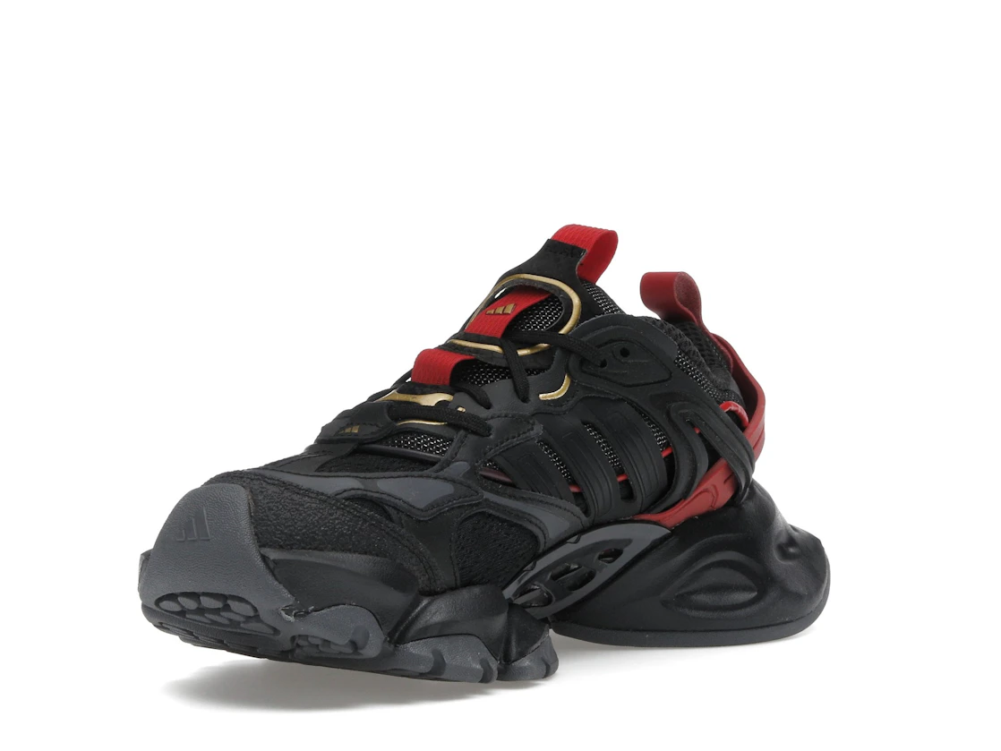 adidas XLG Runner Deluxe Black Gold Metallic Red