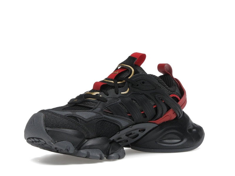 adidas XLG Runner Deluxe Black Gold Metallic Red