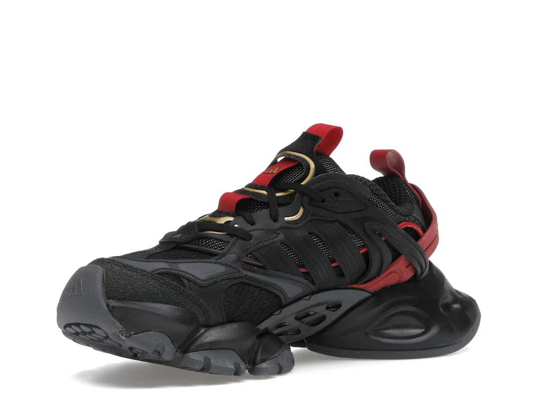 adidas XLG Runner Deluxe Black Gold Metallic Red