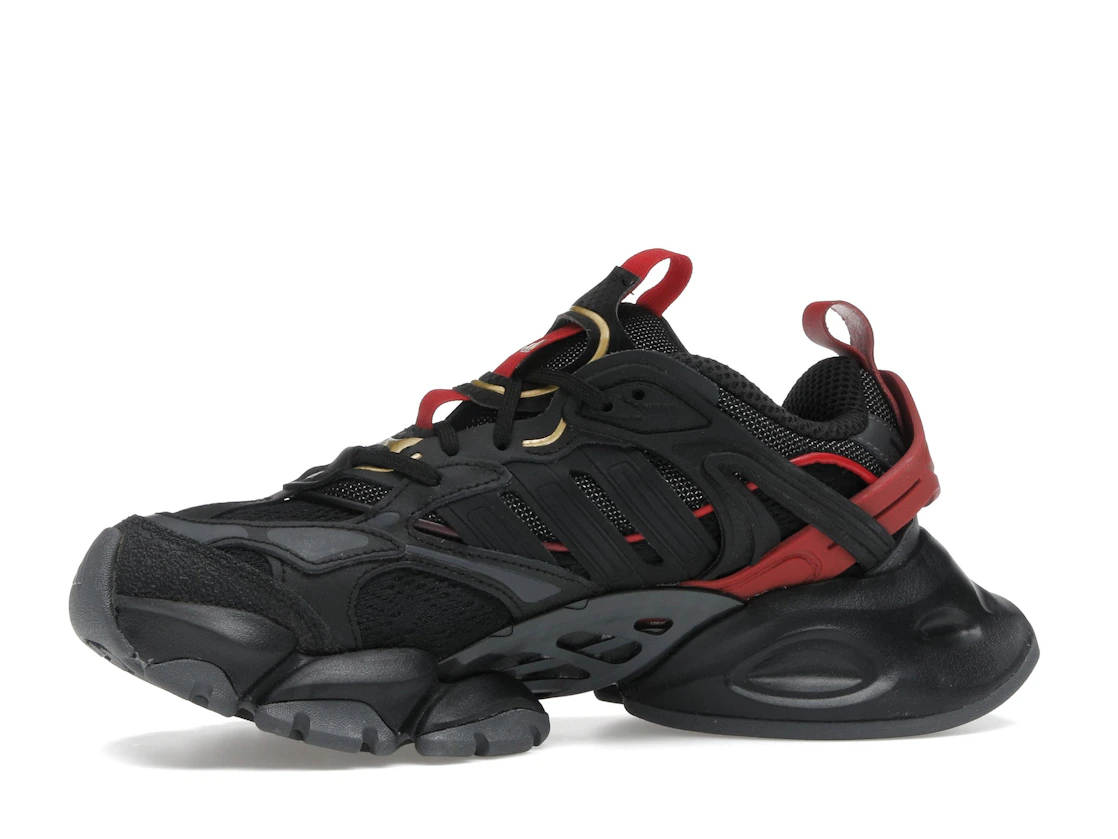 adidas XLG Runner Deluxe Black Gold Metallic Red