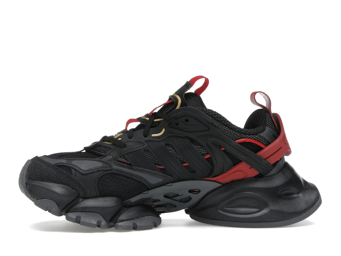 adidas XLG Runner Deluxe Black Gold Metallic Red