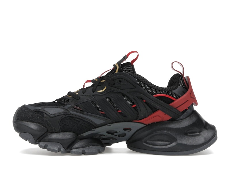 adidas XLG Runner Deluxe Black Gold Metallic Red