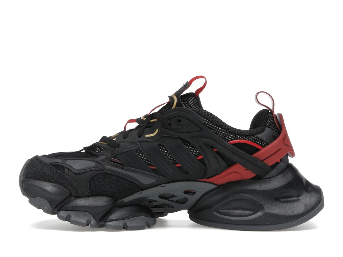 adidas XLG Runner Deluxe Black Gold Metallic Red