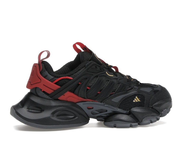adidas XLG Runner Deluxe Black Gold Metallic Red