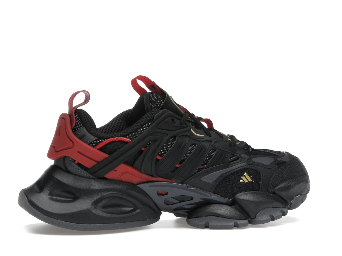 adidas XLG Runner Deluxe Black Gold Metallic Red