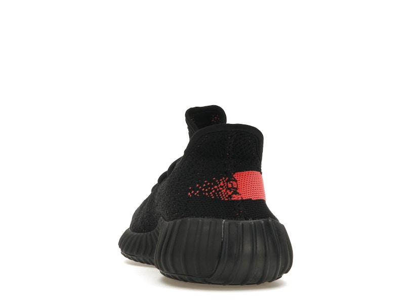 yeezy black core red