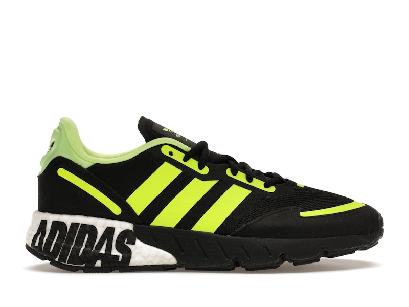 K☆ adidas ZX 1K Boost Black Solar Yellow Men's - FY3632 - US