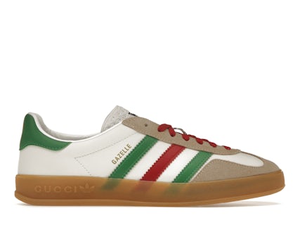 adidas x Gucci Gazelle White Green Red Men's - 726487 AAA43 9547 - US adidas x Gucci Gazelle White Green Red Men's - 726487 AAA43 9547 - US