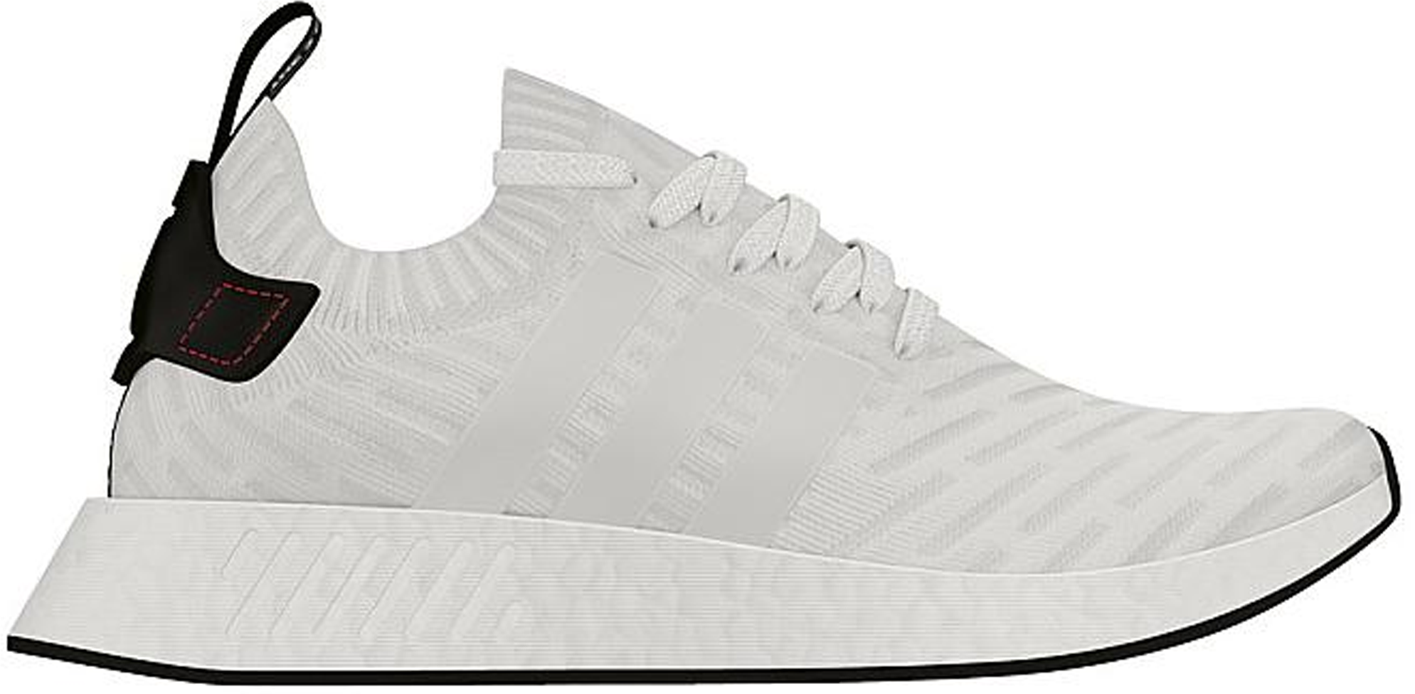 all white nmd r2