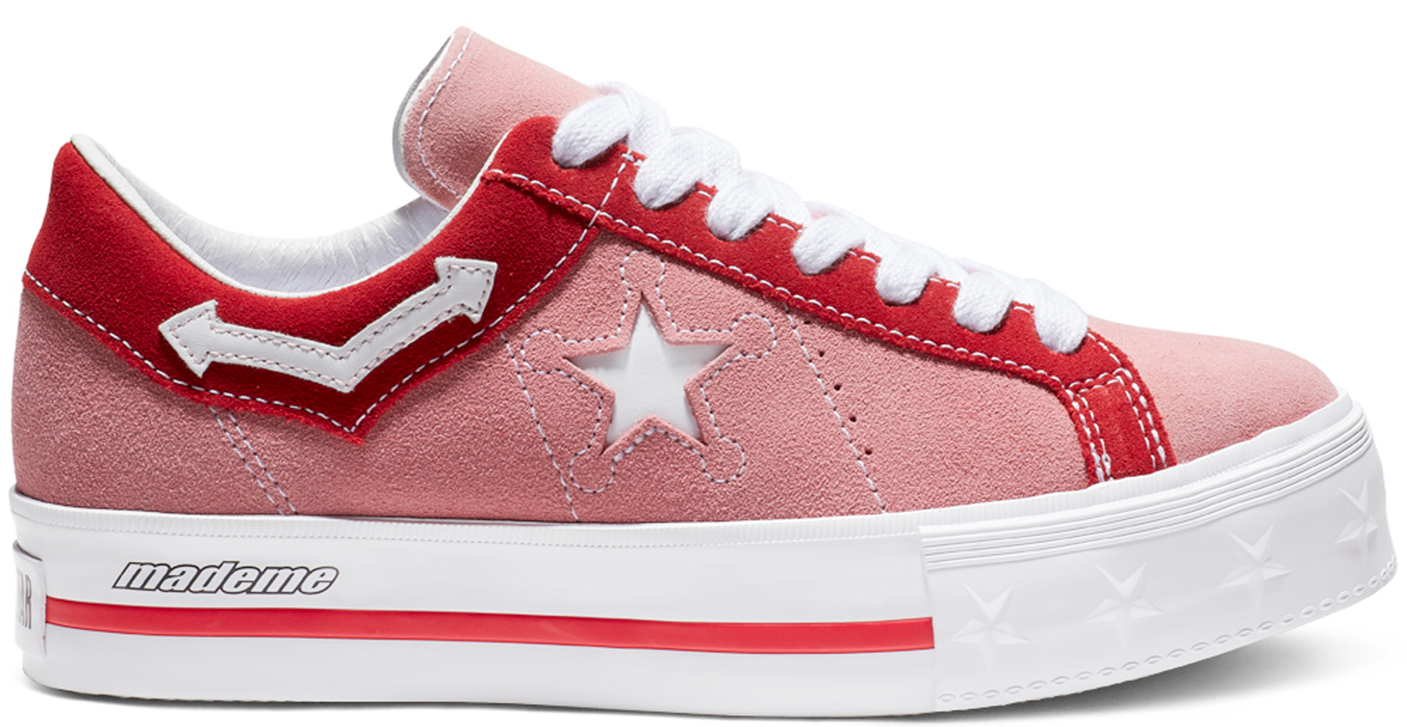 pink and red converse