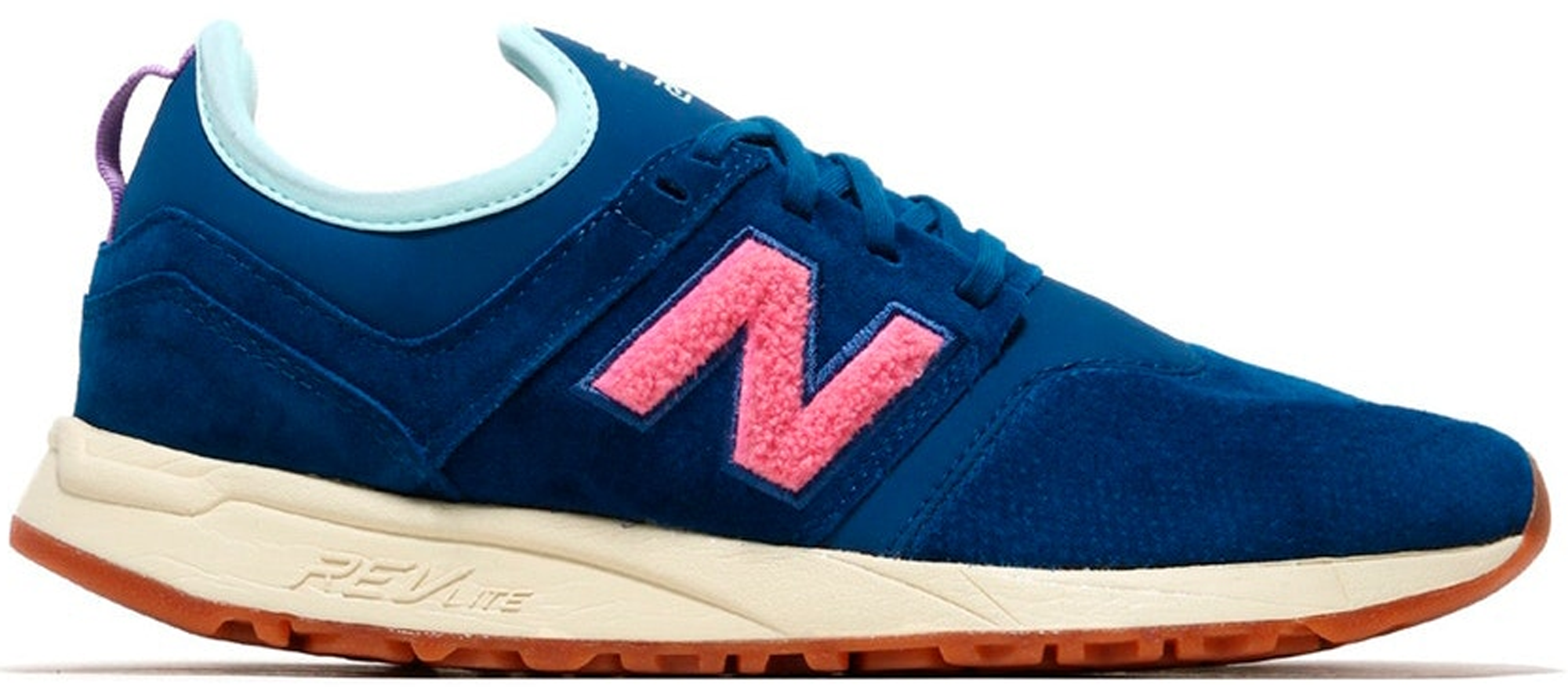 new balance 247 light blue with flame