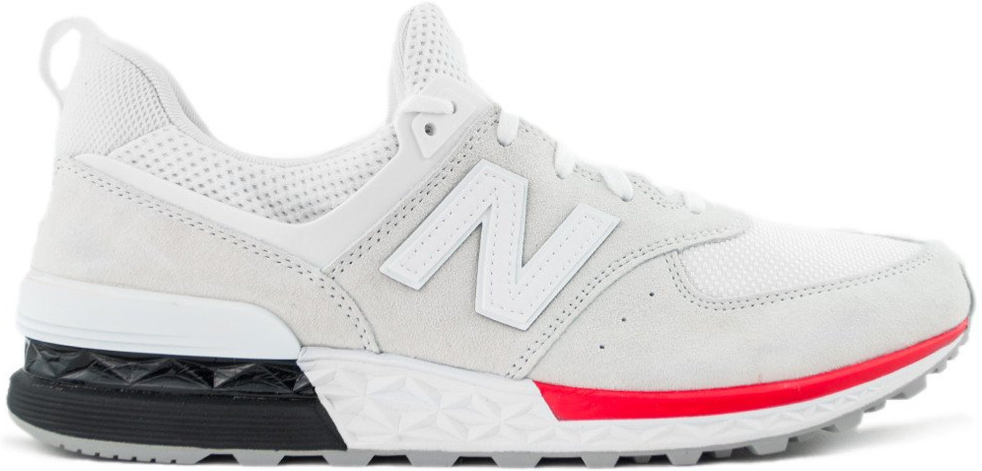 New Balance 574 Sport White Red - MS574AW