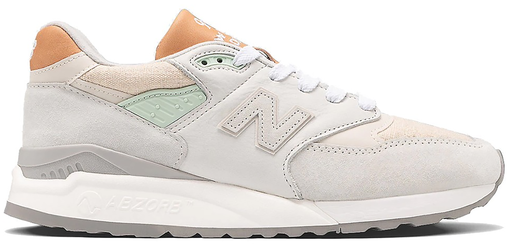 New Balance 998 White Tan - Sneakers