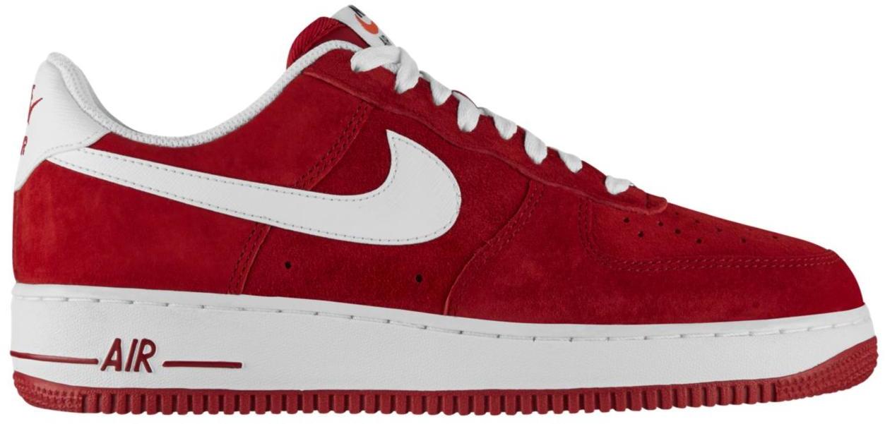 red and white air force ones low
