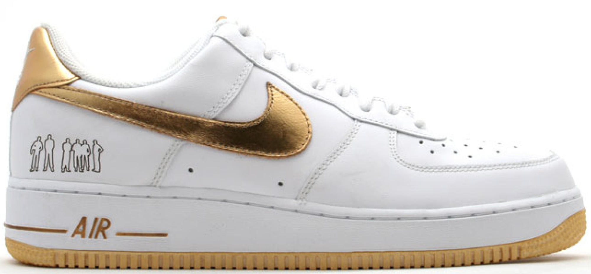 white and gold air force 1 low