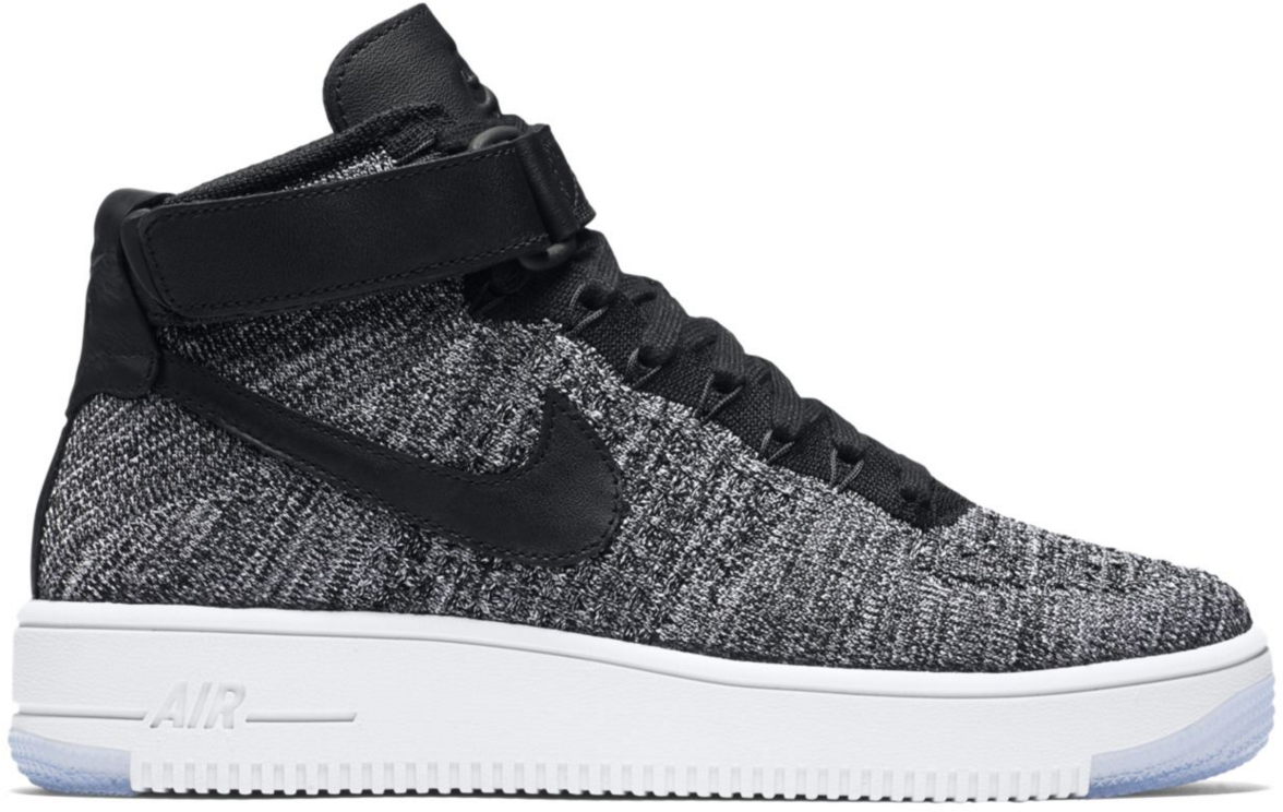 Nike Air Force 1 Mid Flyknit Oreo White 