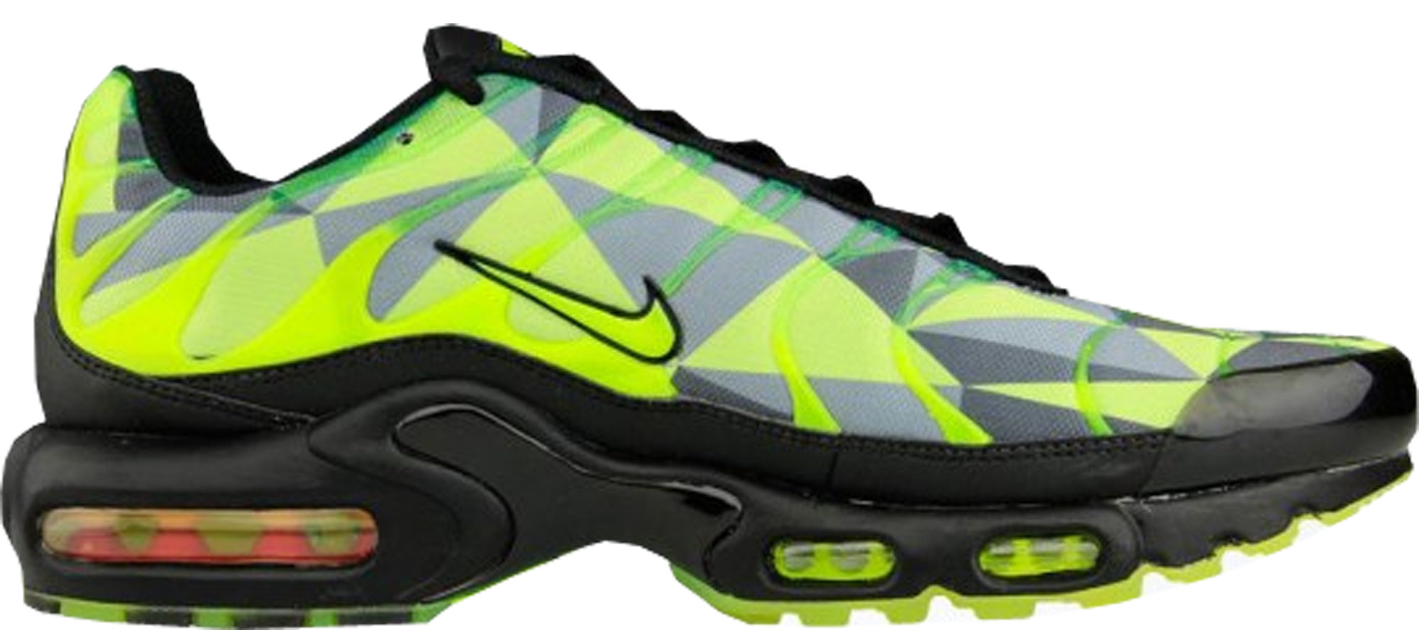 lime green and pink air max plus