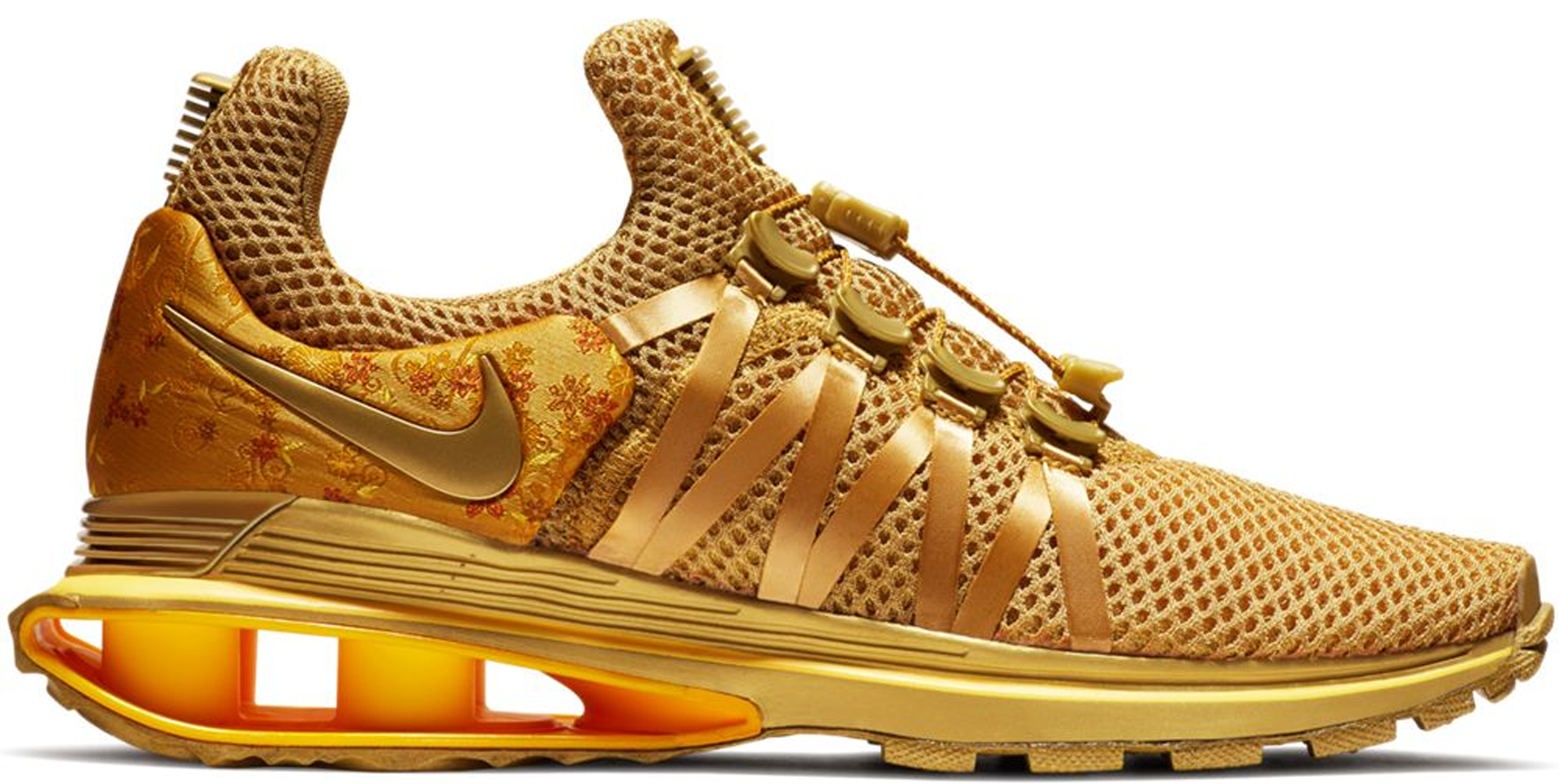 nike gold running shoes